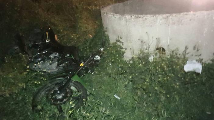 Motosiklet su kuyusuna çarptı: 1 ölü, 1 yaralı