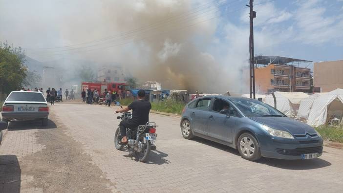 Hatay'da çadırda yangın paniği