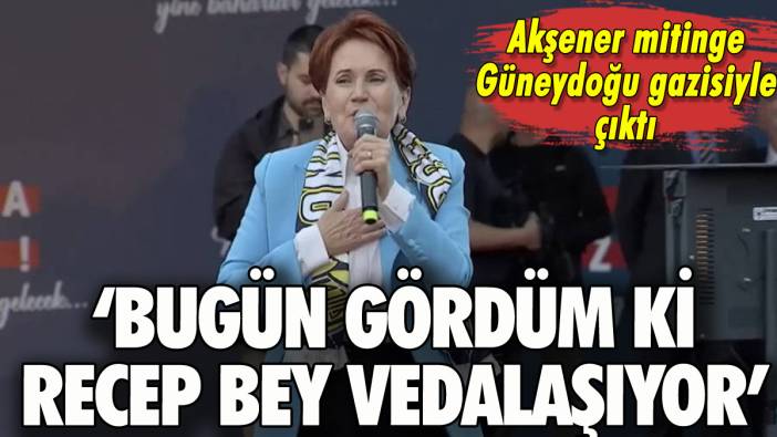 Meral Akşener: Bugün gördüm ki Recep Bey vedalaşıyor