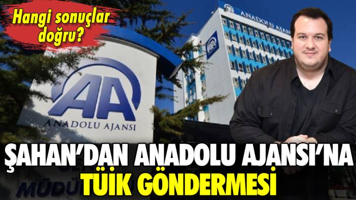 Şahan'dan Anadolu Ajansı'na TÜİK göndermesi