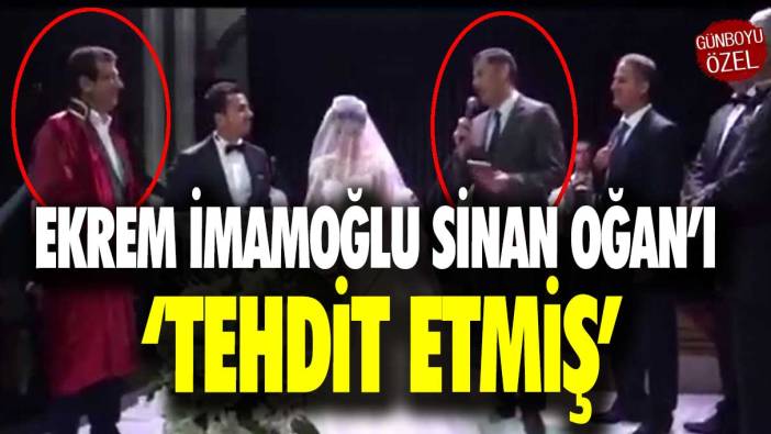 Ekrem İmamoğlu Sinan Oğan’ı ‘tehdit etmiş’