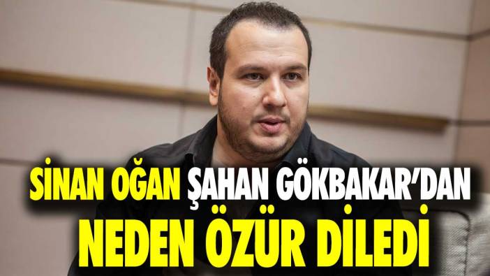 Sinan Oğan Şahan Gökbakar’dan neden özür diledi