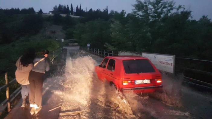 Karabük dolu ve sağanak yağışa teslim oldu