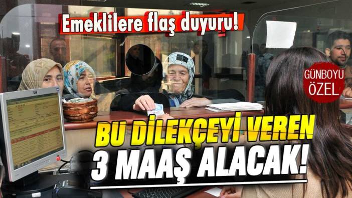 Bu dilekçeyi veren 3 maaş alabilecek! Emeklilere flaş duyuru