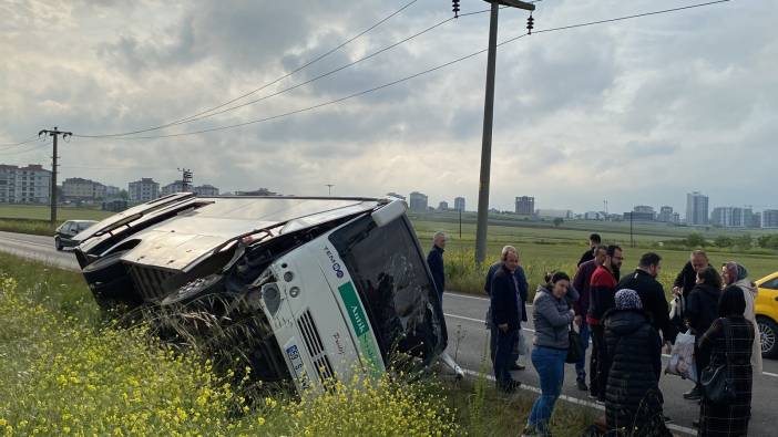 Çorlu 'da servis minibüsü devrildi: Çok sayıda yaralı var!