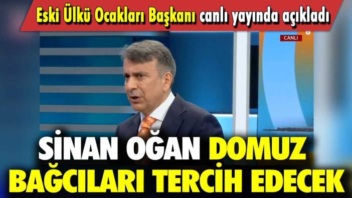 Sinan Oğan domuz bağcıları tercih edecek: Eski Ülkü Ocakları Başkanı canlı yayında açıkladı