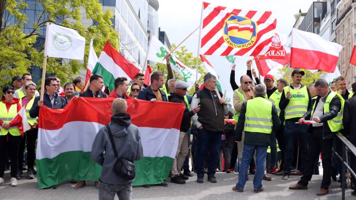 AB'de tarım politikasına protesto!