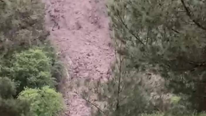 Amasya’da heyelan: Saniye saniye kamerada!