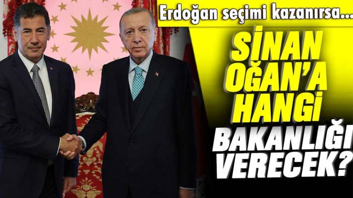 Erdoğan seçimi kazanırsa Sinan Oğan'a hangi bakanlığı verecek