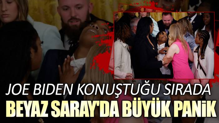 Joe Biden konuştuğu sırada Beyaz Saray'da büyük panik