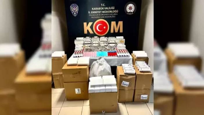 Karabük'te 55 kilogram kaçak tütün ve 7 bin makaron ele geçirildi