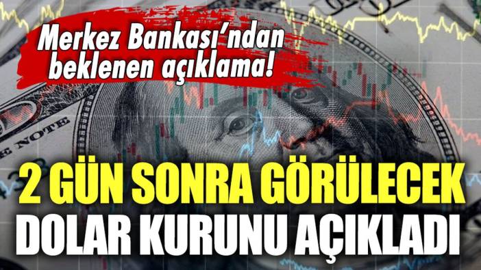 Merkez Bankası resmen açıkladı: İşte 2 gün sonra görülecek dolar kuru