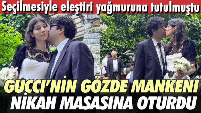 Seçilmesiyle eleştiri yağmuruna tutulmuştu!  Gucci’nin gözde mankeni nikah masasına oturdu