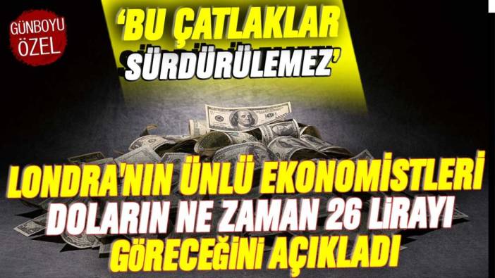 Bu çatlaklar sürdürülemez: Londra'nın ünlü ekonomistleri doların ne zaman 26 lirayı göreceğini açıkladı