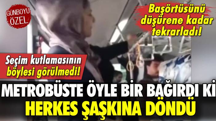 Metrobüste herkes şaşkına döndü: Böyle kutlama görülmedi!