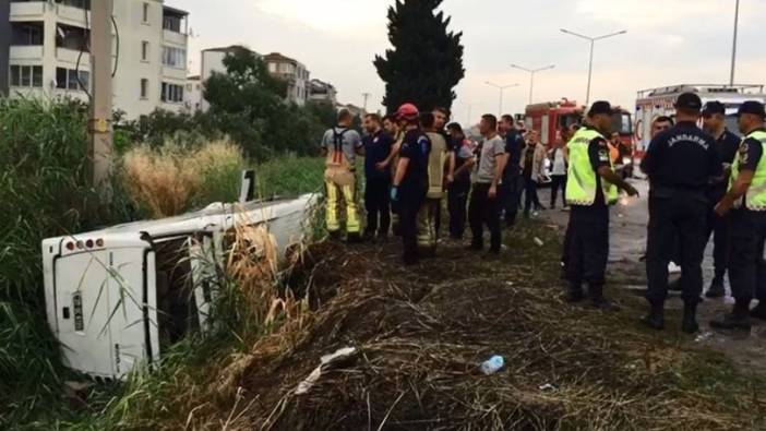 İzmir'de cezaevi nakil aracı devrildi: 10 asker yaralandı