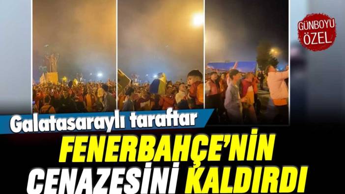 Galatasaraylı taraftarlar Fenerbahçe'nin cenazesini kaldırdı!