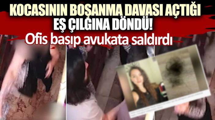 Kocasının boşanma davası açtığı eş çılgına döndü! Ofis basıp avukata saldırdı