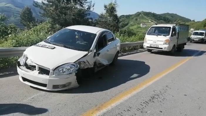 Tekerleği kopan araçtan sağ salim çıktı