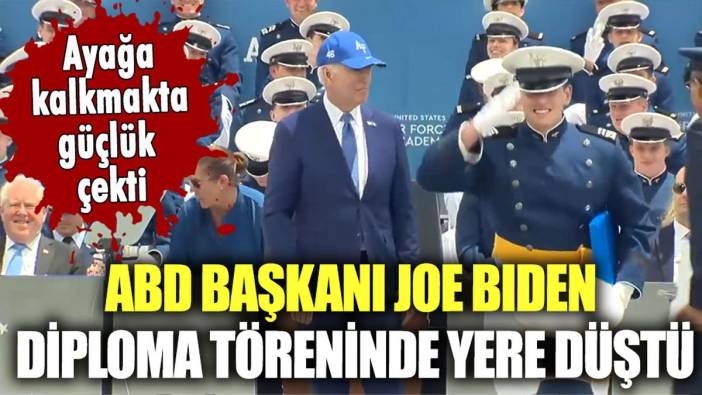 ABD Başkanı Joe Biden, diploma töreninde yere düştü