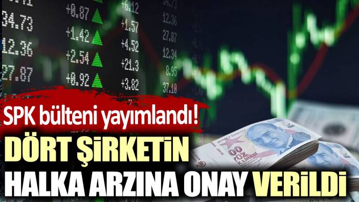 SPK bülteni yayımlandı! Dört şirketin halka arzına onay verildi