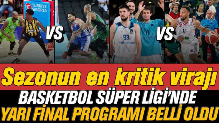 Basketbol Süper Ligi’nde yarı final programı belli oldu