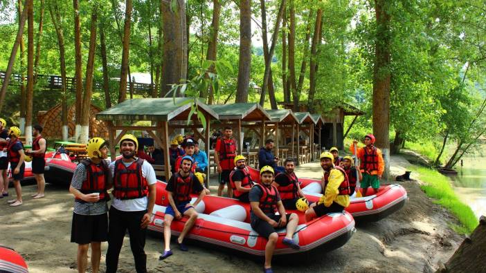 Düzce’de turnuva sonra rafting keyfi