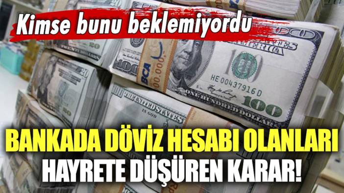 Bankada döviz hesabı olanlar bunu beklemiyordu: Dolar sahiplerini hayrete düşüren karar