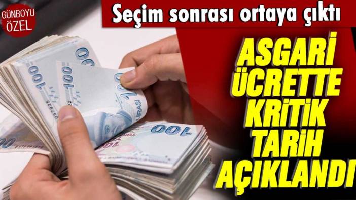 Asgari ücret için kritik tarih belli oldu