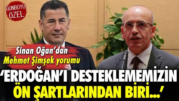 Sinan Oğan'dan Mehmet Şimşek yorumu: 'Erdoğan'ı desteklememizin şartlarından...'