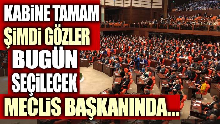 Kabine tamam şimdi gözler bugün seçilecek Meclis Başkanında!