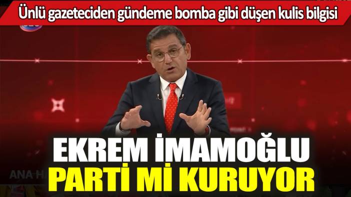 Ünlü gazeteciden gündeme bomba gibi düşen kulis bilgisi: Ekrem İmamoğlu parti mi kuruyor