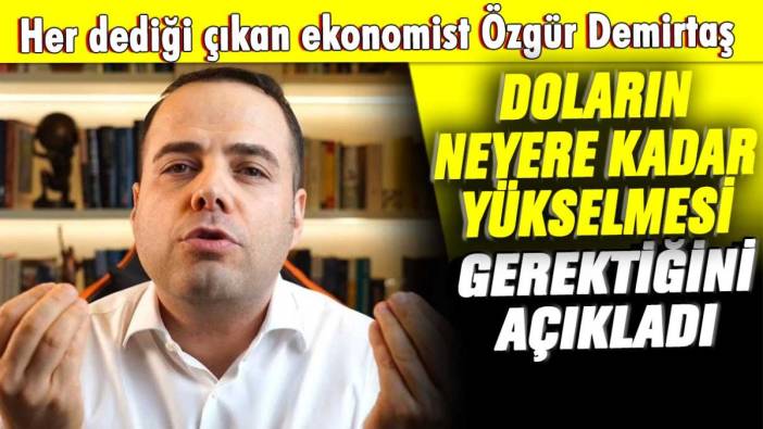 Her dediği çıkan ekonomist Özgür Demirtaş doların nereye kadar yükselmesi gerektiğini açıkladı