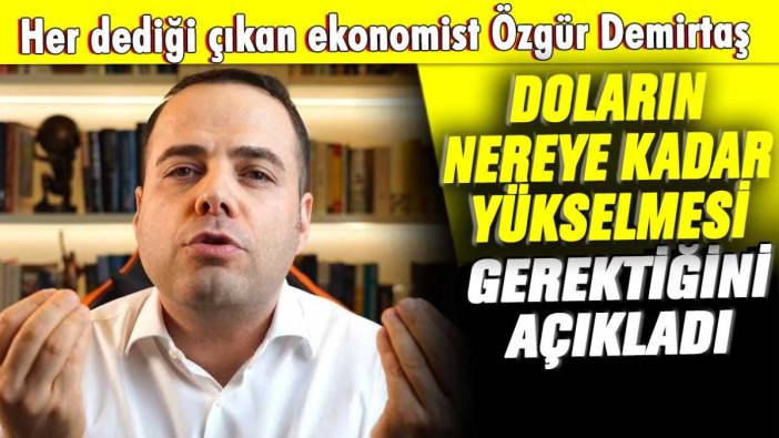 Her dediği çıkan ekonomist Özgür Demirtaş doların nereye kadar yükselmesi gerektiğini açıkladı