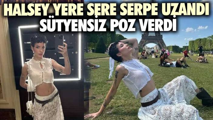 Türk sevgilisinden ayrılmıştı! Halsey’in sütyensiz tarzı dikkat çekti