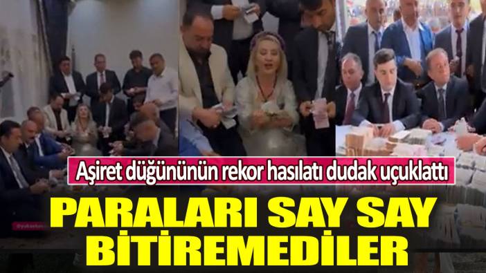 Aşiret düğününün rekor hasılatı dudak uçuklattı: Paraları say say bitiremediler