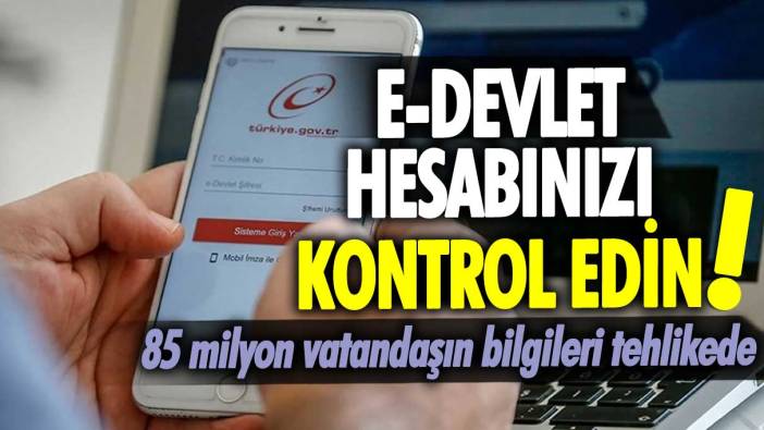 e- devlet bilgileri çalındı mı? 85 milyon vatandaş tehlikede... Hesabınızı kontrol edin