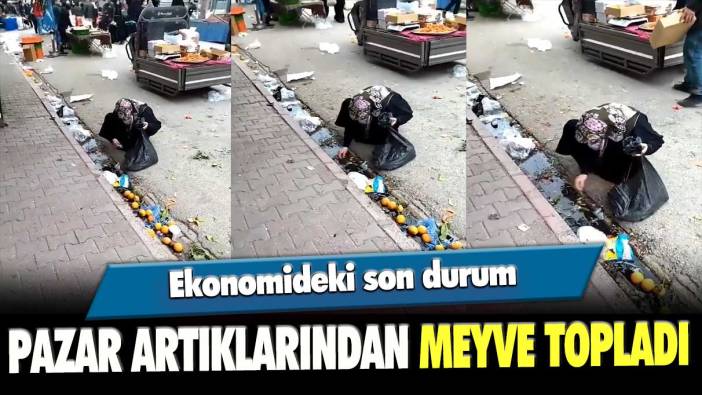 Ekonomideki son durum: Pazar artıklarından meyve topladı