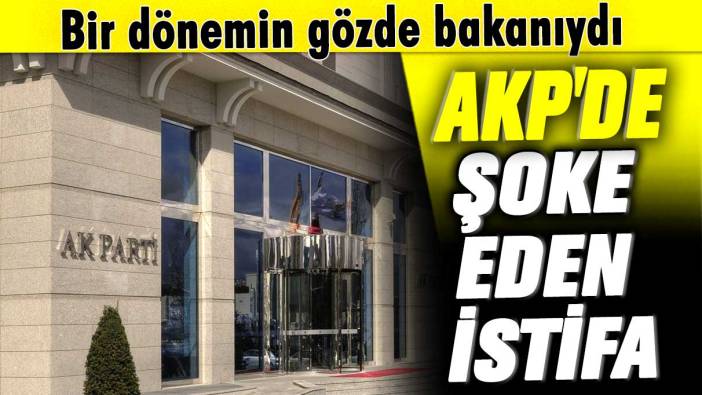 Bir dönemin gözde bakanıydı! AKP'de şoke eden istifa