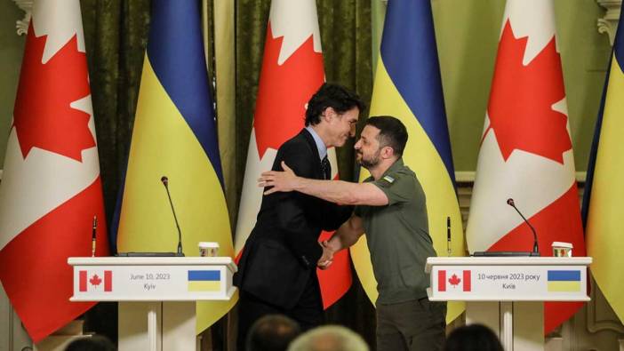 Zelenskiy ve Trudeau Kiev’de bir araya geldi