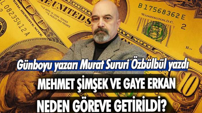 Mehmet Şimşek ve Gaye Erkan neden göreve getirildi: Günboyu yazarı Murat Sururi Özbülbül açıkladı