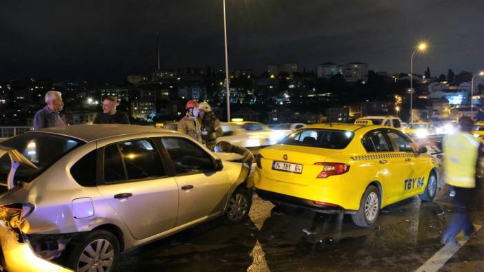 15 Temmuz Şehitler Köprüsü'nde zincirleme kaza meydana geldi!