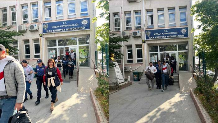 Keşan’da polis uygulama yaptı; çok sayıda kaçak göçmen yakalandı