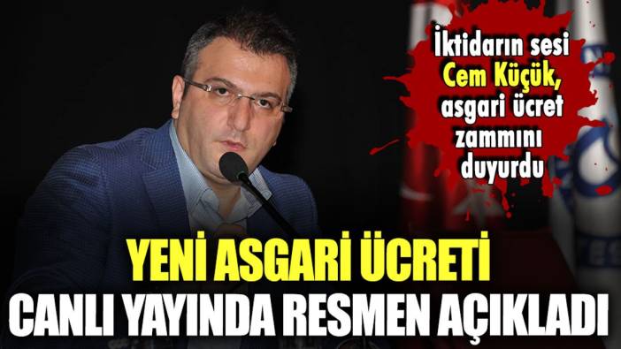 Yeni asgari ücreti canlı yayında açıkladı: İktidara yakın gazeteci asgari ücret zammını duyurdu