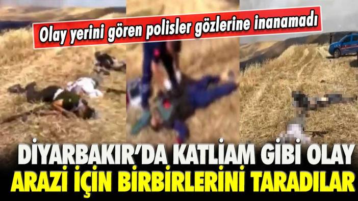 Diyarbakır’da katliam gibi olay, arazi için birbirlerini taradılar: Olay yerini gören polisler gözlerine inanamadı