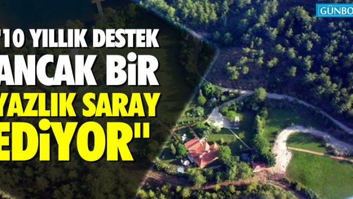 CHP'li Osman Budak: “10 yıllık destek bir yazlık saray ediyor"