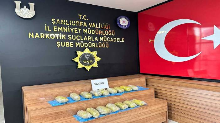 Şanlıurfa’da arama yapılan araçtan 11 kilo 500 gram uyuşturucu ele geçirildi