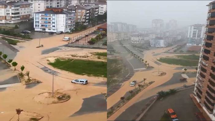 Sağanak yağış sadece 15 dakika sürdü; hayatı felç etti