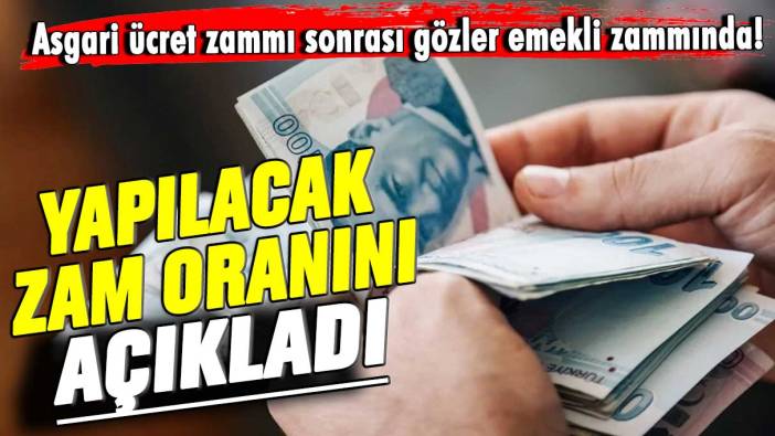 Asgari ücret zammı sonrası gözler emekli maaşında! Yapılacak zam oranını açıkladı