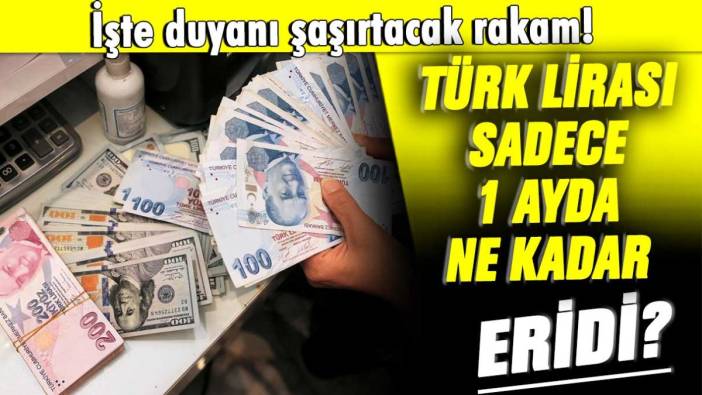 Türk lirası bir ayda ne kadar eridi: İşte duyanı şaşırtacak rakam